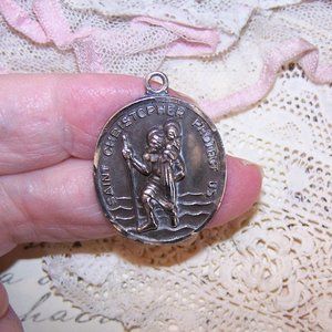 Hayward Sterling Silver Religious Medal Pendant - Saint Christopher